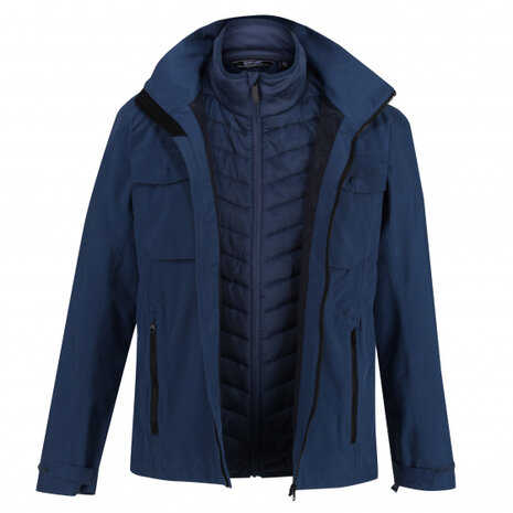 3-in-1 wandeljack Shrigley heren polyester navy mt XL