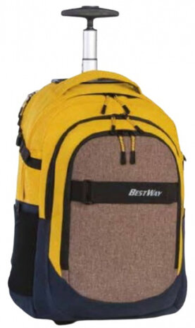 rugzak Evolution Roller 21 liter polyester geel/grijs