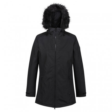 outdoorjas Myla dames polyester zwart maat S