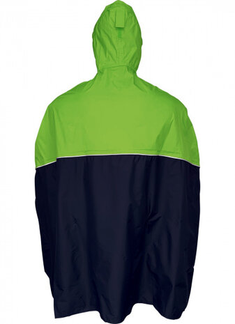 fietsponcho Trento polyamide groen/blauw maat XS/S