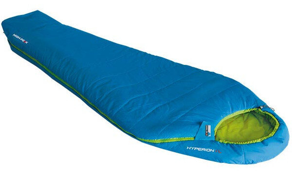 slaapzak Hyperion 1L nylon 225 x 52/82 cm blauw/groen