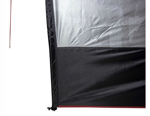 windscherm Marin 140 x 500 cm polyester zwart/grijs
