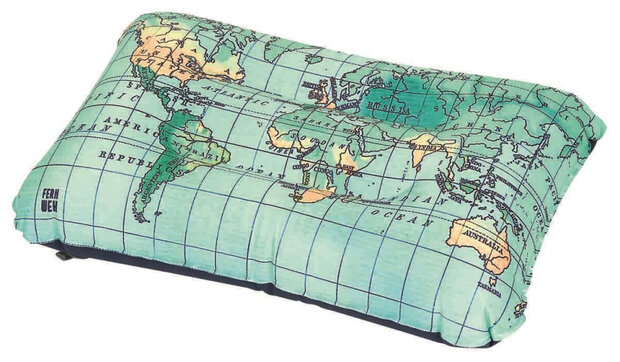 zitkussen wereldkaart  36 x 30 x 11 cm spandex 2-delig