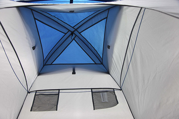 douchetent Lido 165 x 200 cm grijs/blauw