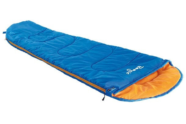 slaapzak Boogie junior polyester 170 x 70 cm blauw/oranje