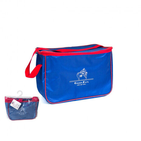 koeltas 34 x 18 x 25 cm 15 liter polyester blauw/rood