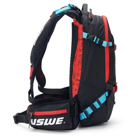 skitas/rugzak Pow 16 liter polyester zwart/rood