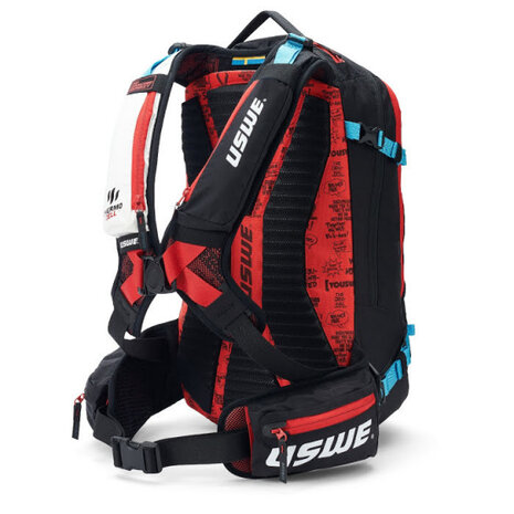 skitas/rugzak Pow 16 liter polyester zwart/rood