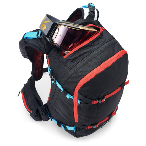 skitas/rugzak Pow 16 liter polyester zwart/rood