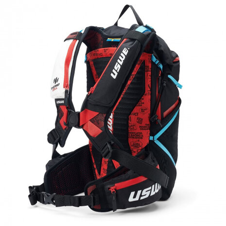 rugzak Hajker 30 liter polyester zwart/rood