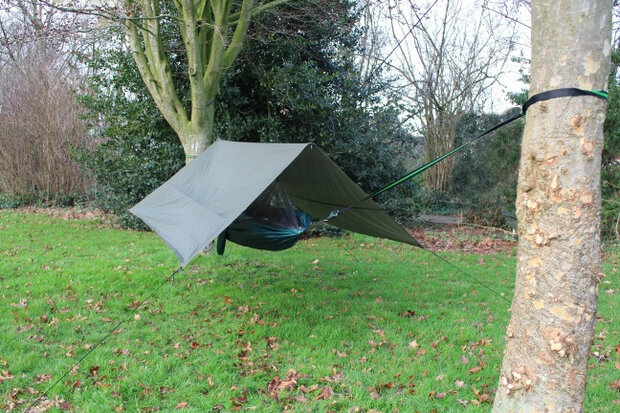 hangmat Travel 275 x 140 cm polyester/mesh groen