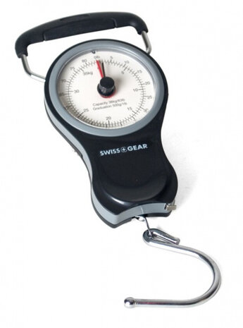 bagageweegschaal tot 38 kg 14 cm staal zwart/grijs