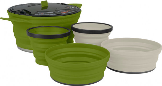 campingkookset X-Set 31 nylon/siliconen 5-delig