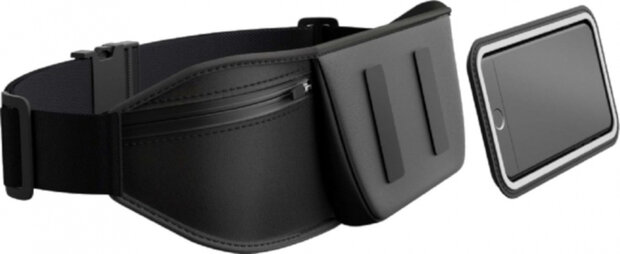 heuptas lycra/siliconen zwart maat M