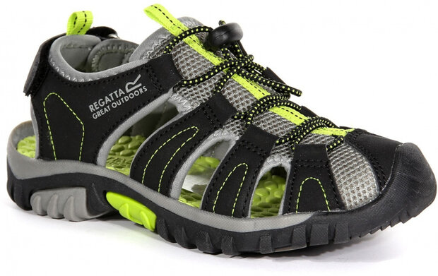 outdoorsandalen Westshore junior PU zwart/lime mt 38
