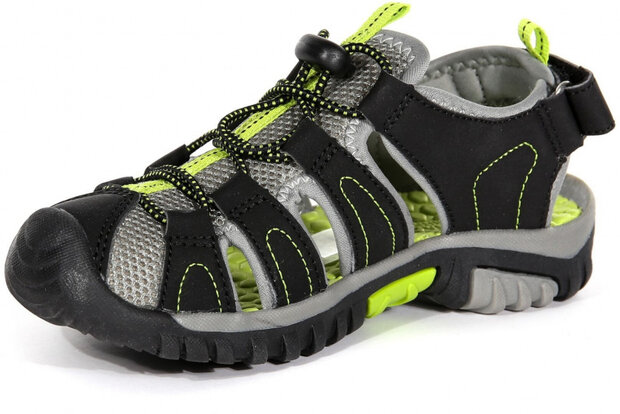 outdoorsandalen Westshore junior PU zwart/lime mt 38