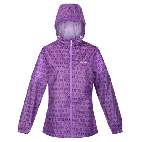 regenjas bloemen dames polyester paars maat 40