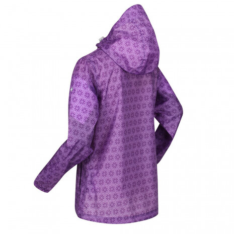regenjas bloemen dames polyester paars maat 42