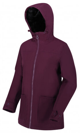 outdoorjas Bergonia II dames polyester donkerrood maat XS