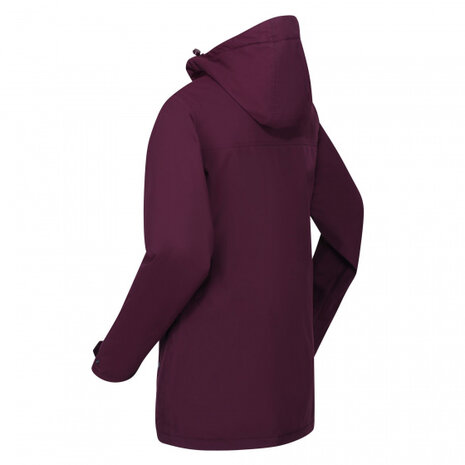 outdoorjas Bergonia II dames polyester donkerrood maat XS