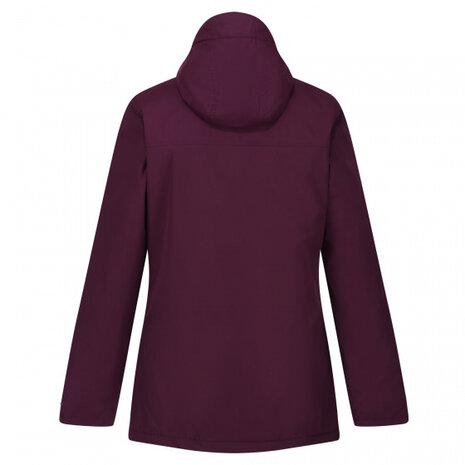 outdoorjas Bergonia II dames polyester donkerrood maat XS