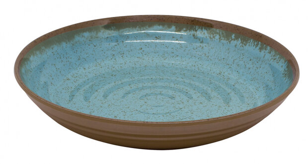 tafelservies Ocean melamine blauw/bruin 16-delig