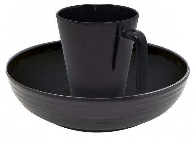 tafelservies Bahia anti-slip melamine blauw 16-delig