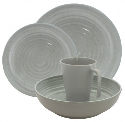 tafelservies Altea anti-slip melamine beige 16-delig