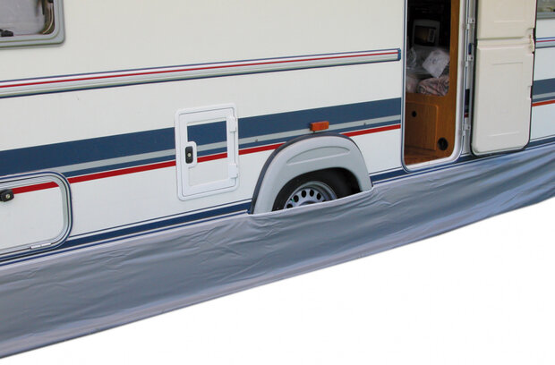 tochtstrook caravan 400 x 60 cm polyester grijs