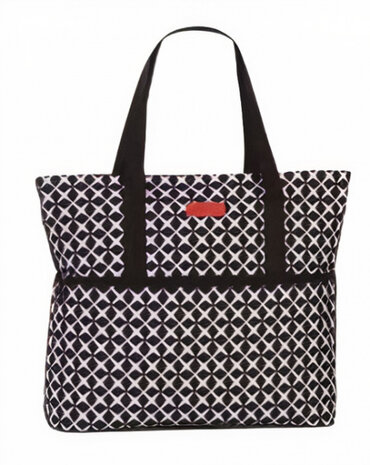 strandtas 46 liter polyester 60 x 46 x 17 cm zwart/wit