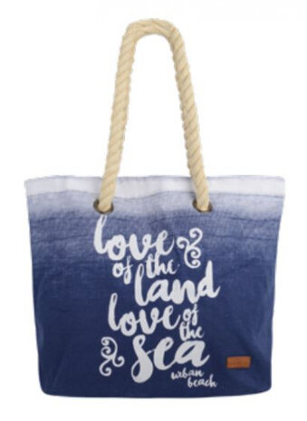 strandtas Love of the dames 33 liter katoen blauw