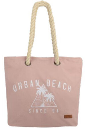 strandtas Since 94 dames 33 liter katoen roze