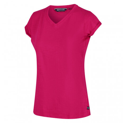 outdoorshirt dames katoen roze maat 42