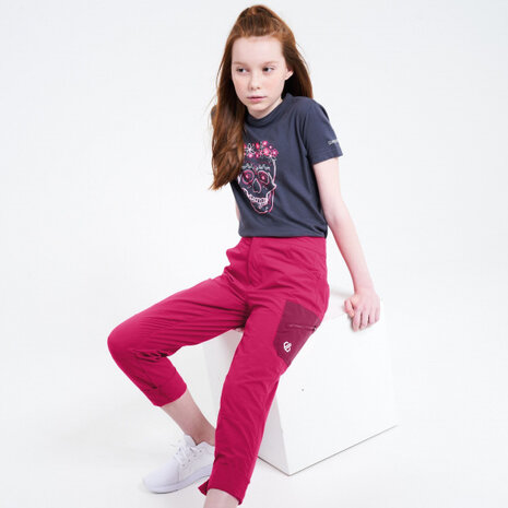 outdoorbroek Reprise junior polyamide roze mt 110/116