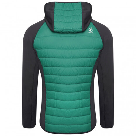 jas Hybride heren polyester groen/grijs maat XXS