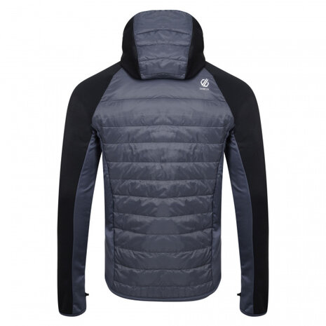 jas Hybride heren polyester zwart/grijs maat XS