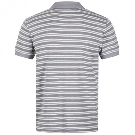 poloshirt Malak heren polyester grijs/wit maat XL