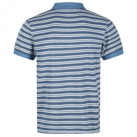 poloshirt Malak heren polyester blauw/wit maat XL