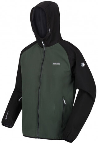 outdoorjas Arec II heren polyester donkergroen mt S