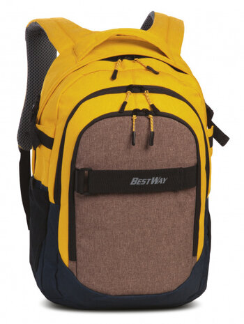 rugzak Evolution Air 22 liter polyester bruin/geel