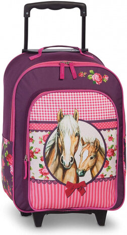 handbagagetrolley Horse 21 liter softcase paars