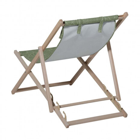 strandstoel Palm 90 x 55 x 87 cm hout/polykatoen groen
