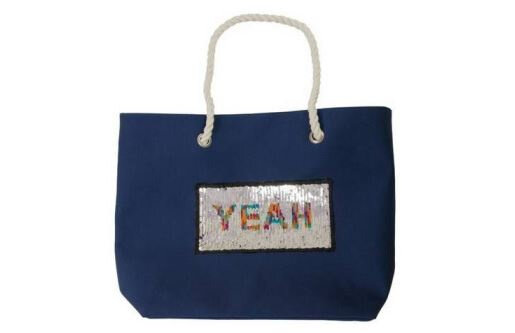 strandtas Yeah 54 x 14 x 39 cm textiel blauw