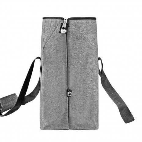 koeltas 16 liter PVC/aluminium grijs/zwart