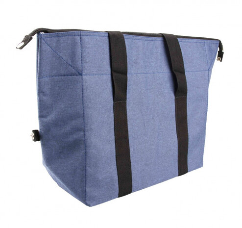 koeltas 16 liter PVC/aluminium blauw/zwart