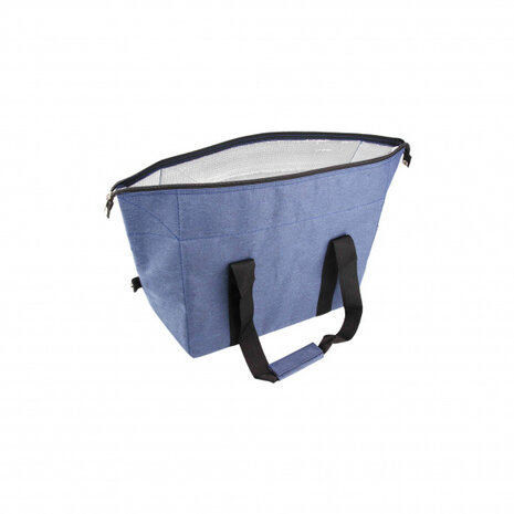 koeltas 16 liter PVC/aluminium blauw/zwart