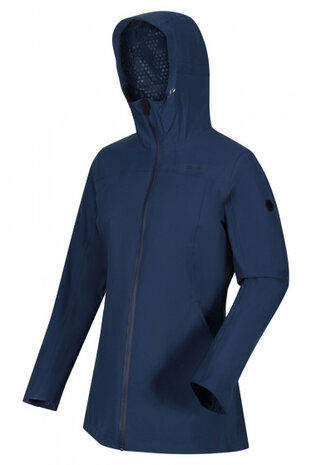 outdoorjas Pulton dames polyester navy maat 38