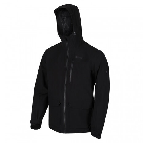 soft-shelljas Pulton heren polyester zwart mt M