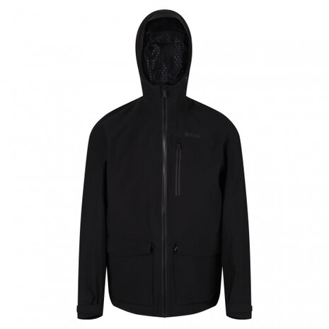 soft-shelljas Pulton heren polyester zwart mt L