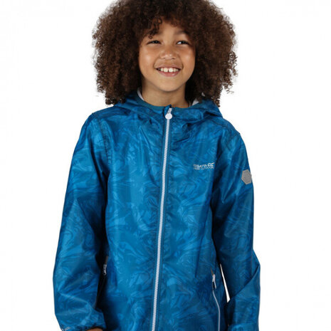 regenjas Lever junior polyester blauw maat 164/170